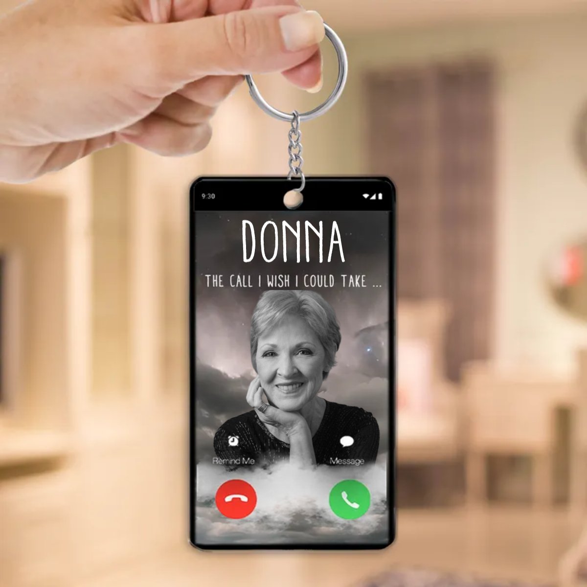 Family - Custom Photo The Call I Wish - Personalized Acrylic Keychain (HJ)