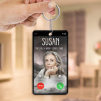 Family - Custom Photo The Call I Wish - Personalized Acrylic Keychain (HJ)