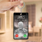 Family - Custom Photo The Call I Wish - Personalized Acrylic Keychain (HJ)