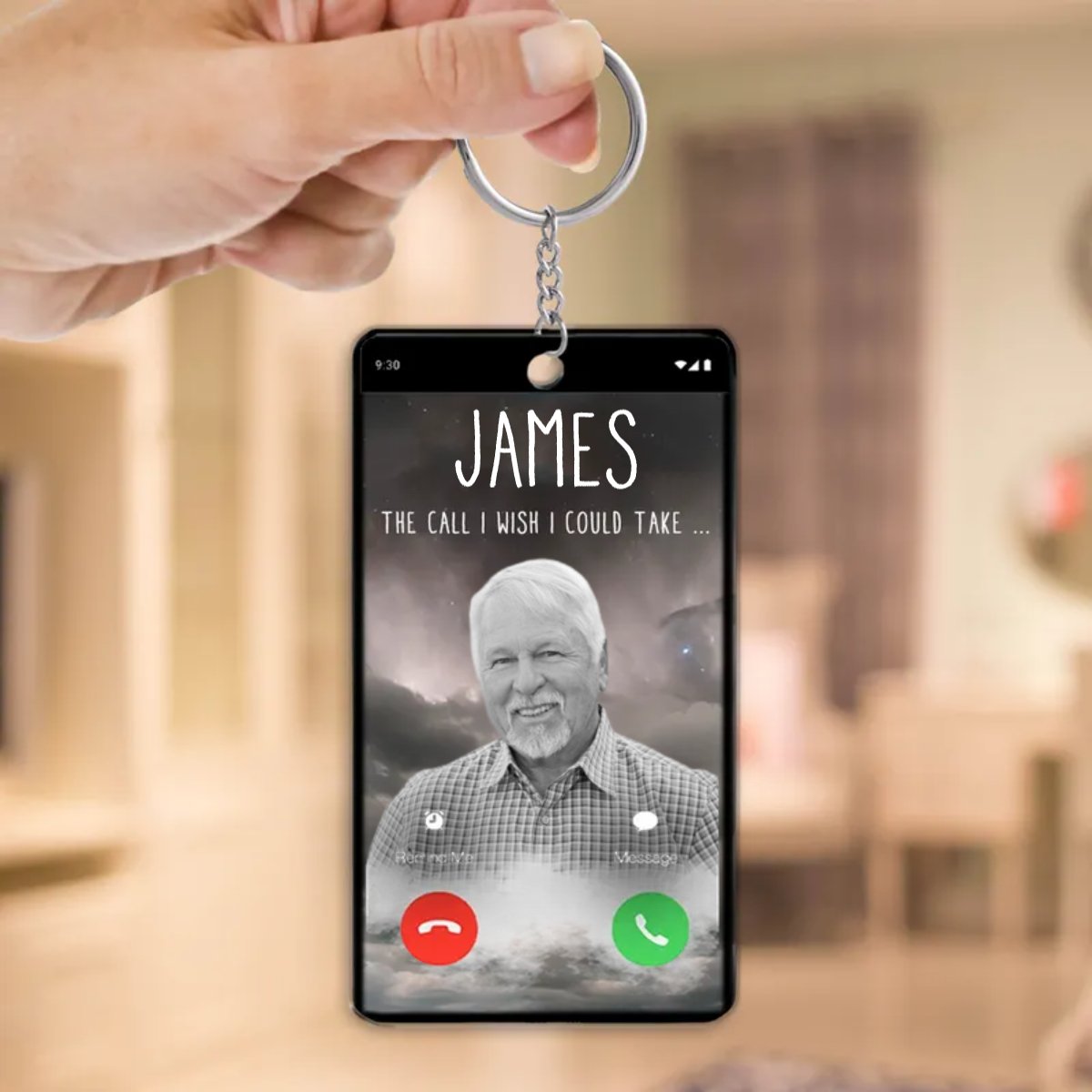 Family - Custom Photo The Call I Wish - Personalized Acrylic Keychain (HJ)