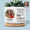 Family - Custom Photo These Flowers Bloom As a Symbol Of A Life  - Personalized Ceramic Plant Pot