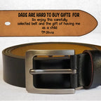 Family - Dads Are Hard To Buy Gifts For Fun Dad Gift - Personalized Engraved Leather Belt
