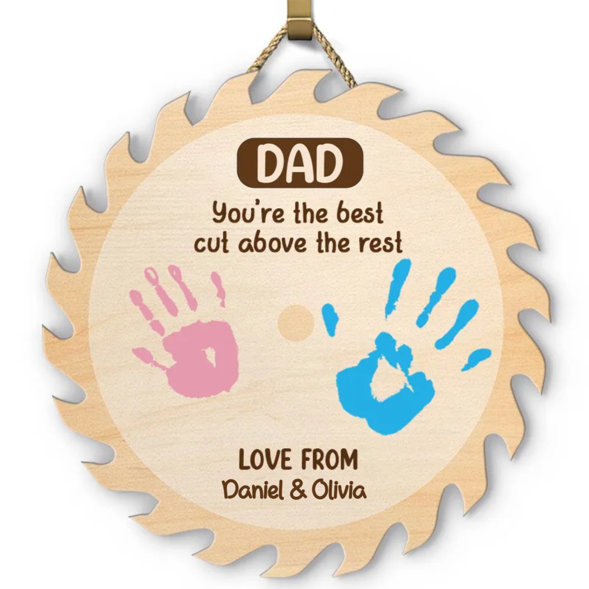 Family - DIY Handprint Keepsake A Cut Above - Personalized Shaped Wood Sign
