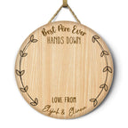 Family - DIY Handprint Keepsake Hands Down - Personalized Wood Sign