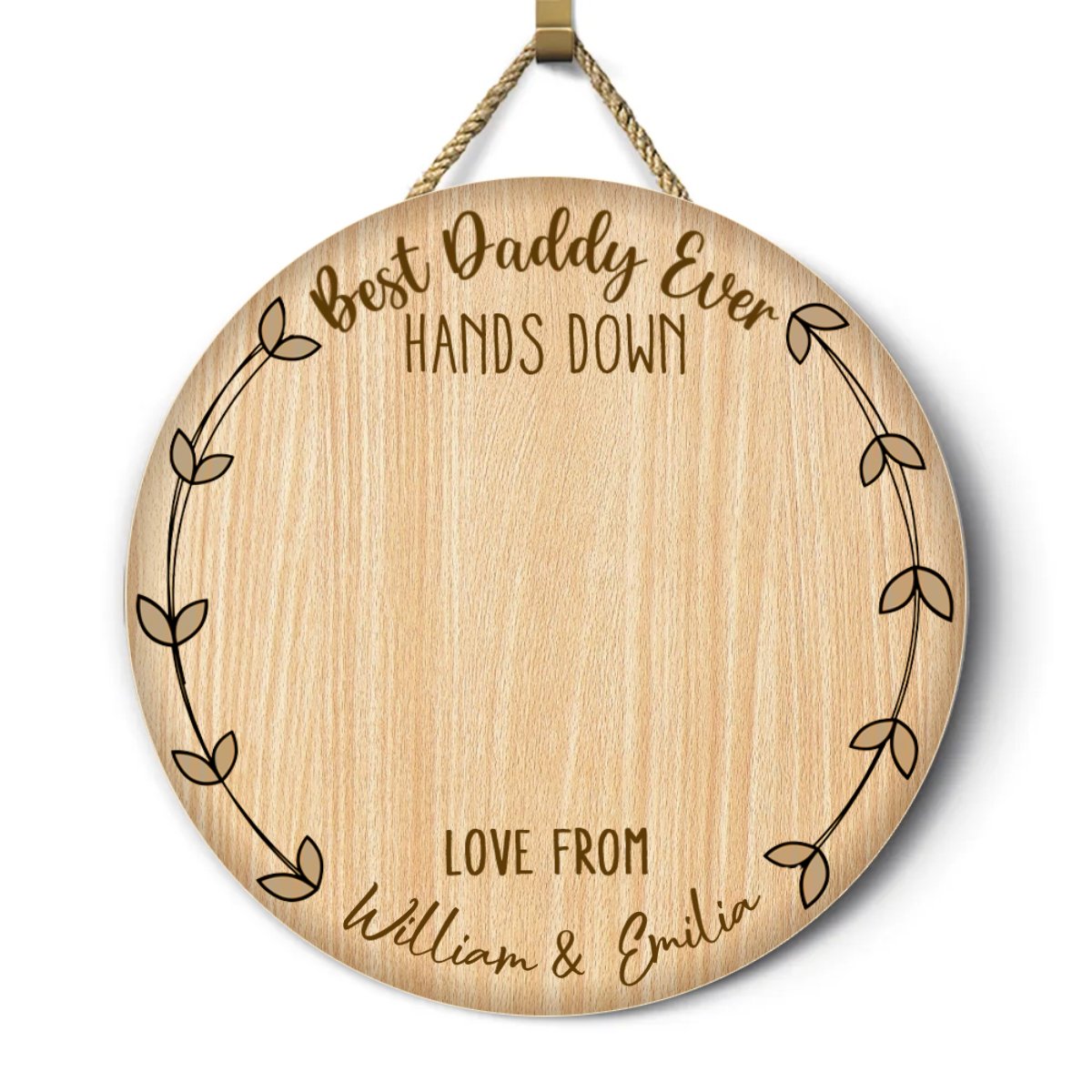 Family - DIY Handprint Keepsake Hands Down - Personalized Wood Sign