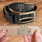 Family - I Love You Every Day - Personalized Engraved Leather Belt
