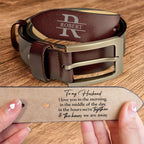 Family - I Love You Every Day - Personalized Engraved Leather Belt