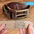 Family - I Love You Every Day - Personalized Engraved Leather Belt