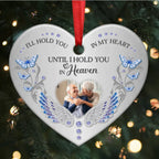 Family - I‘ll Hold You In My Heart Photo Memorial - Personalized Heart Ornament