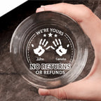Family - No Returns Or Refunds - Personalized Engraved Whiskey Glass
