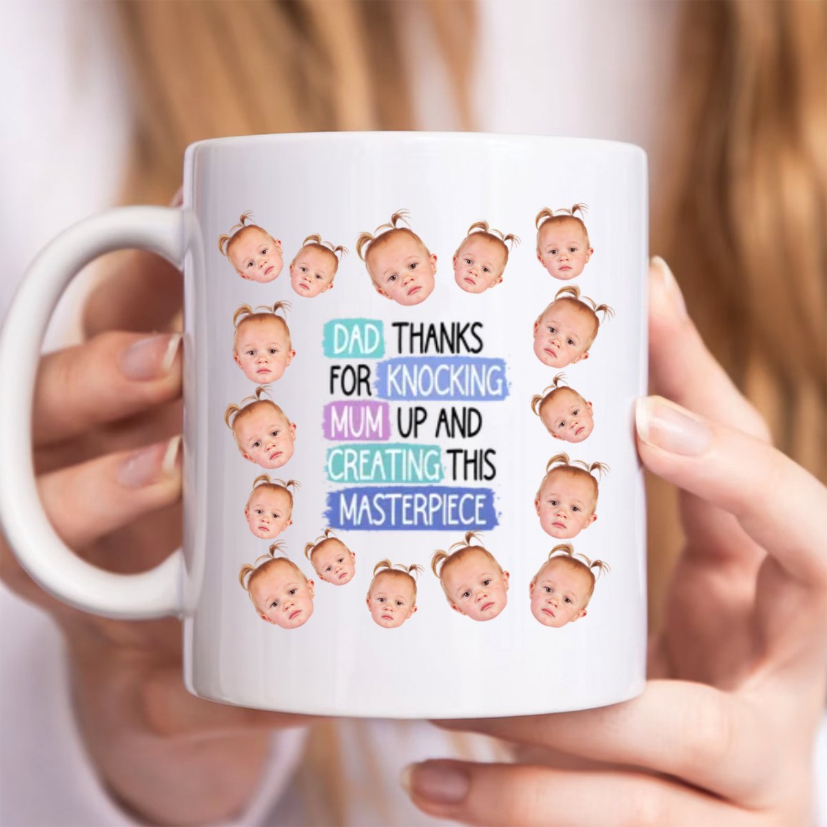Family - Thanks For Knocking Mum Up - Personalized Photo Mug