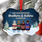 Famille - L'amour entre frères et sœurs est éternel - Décoration de Noël personnalisée