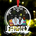 Famille - Nous sommes une famille pour toujours - Boule de Noël transparente personnalisée