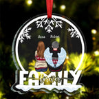 Famille - Nous sommes une famille pour toujours - Boule de Noël transparente personnalisée