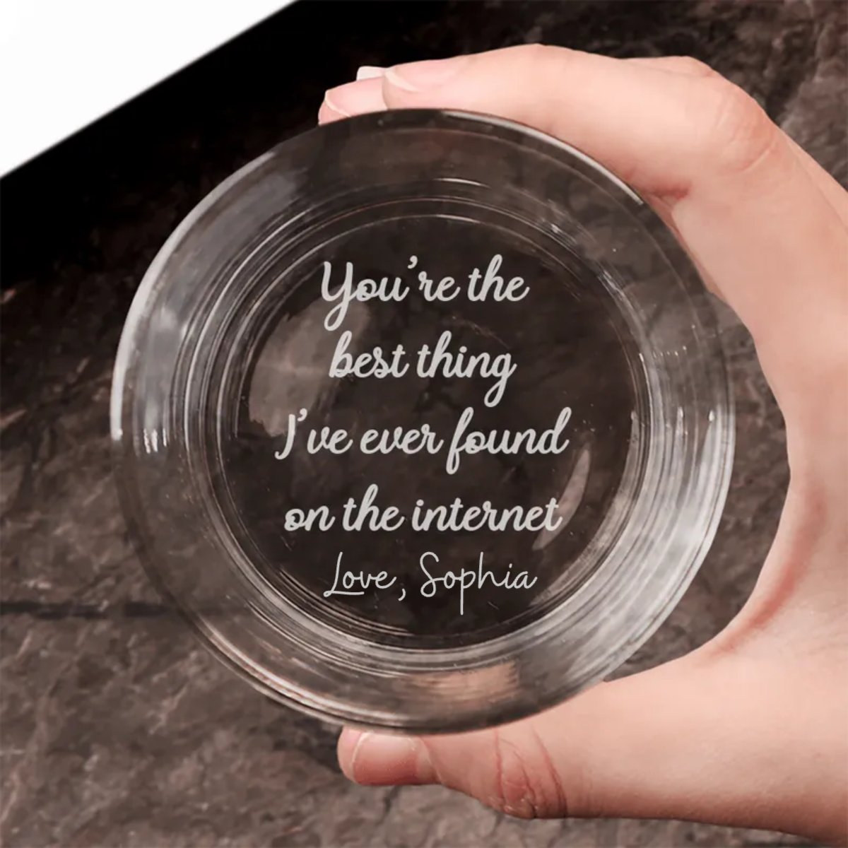 Family - You Are The Best Thing On The Internet - Personalized Engraved Whiskey Glass (HJ)
