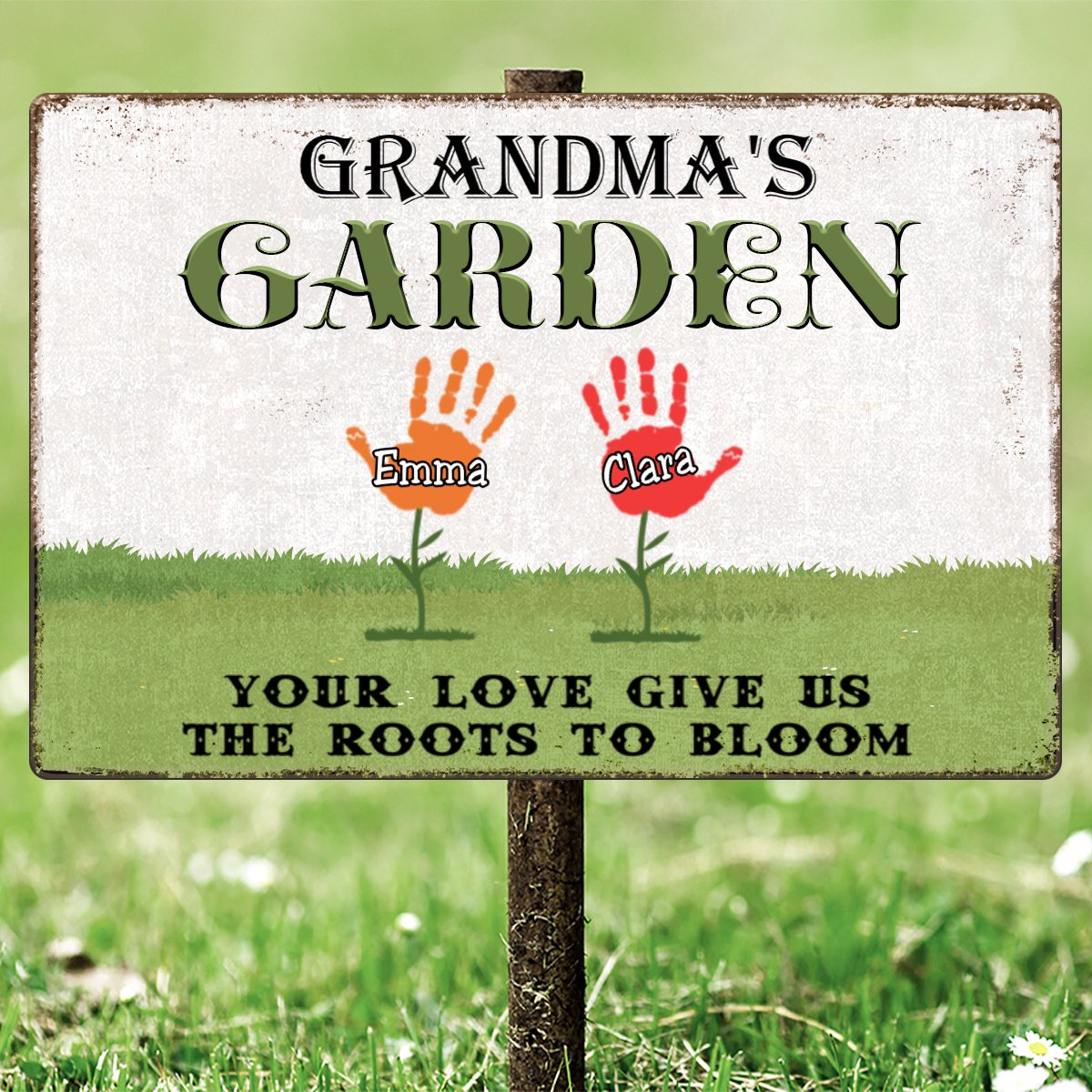 Family - Your Love Gives Us The Roots To Bloom - Personalized Metal Sign