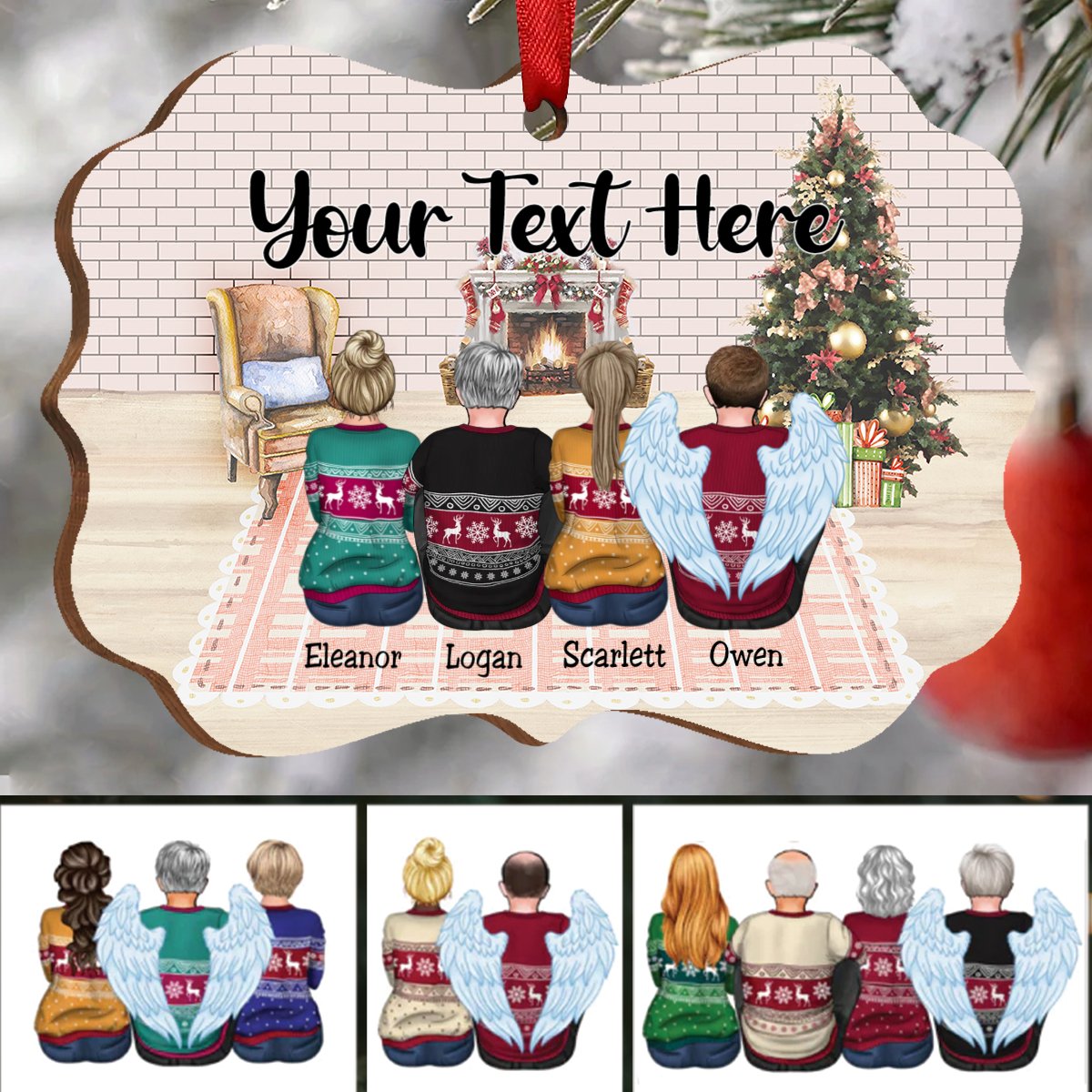 Family - Your Text Here - Personalized Christmas Ornament