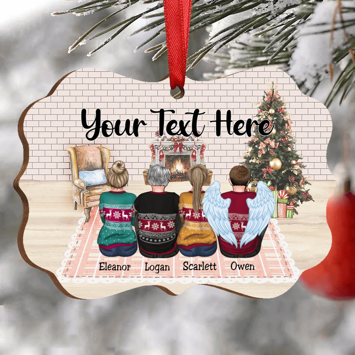 Family - Your Text Here - Personalized Christmas Ornament