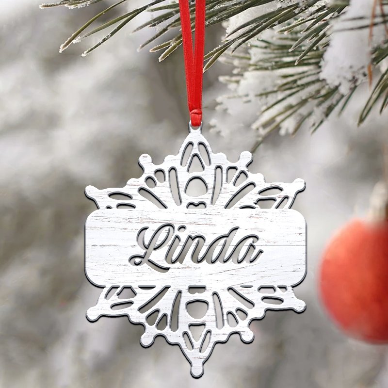 Fantasies Snowflake Ornament - Personalized Christmas Ornament (V3)