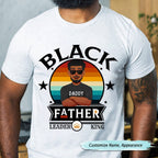 Vater – Black Father Leader King – Personalisiertes Unisex-T-Shirt, Kapuzenpullover, Sweatshirt