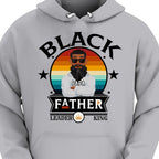Vater – Black Father Leader King – Personalisiertes Unisex-T-Shirt, Kapuzenpullover, Sweatshirt