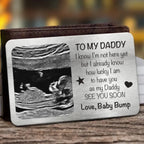 Father -  Custom Photo First Time Dad, Bring Along - Personalized Photo Aluminum Wallet Card (TB)