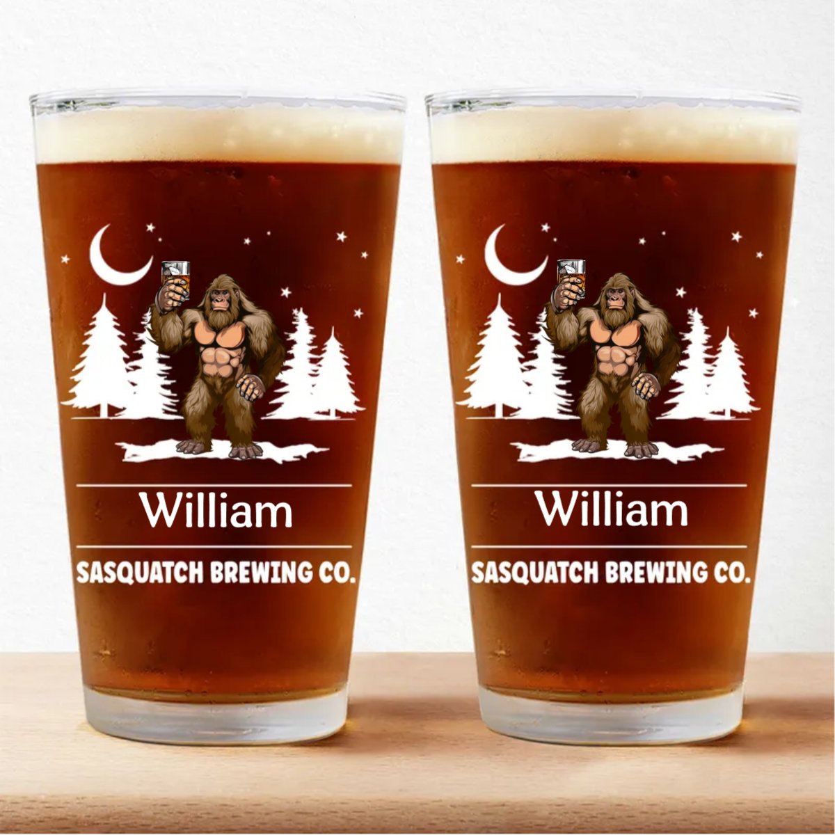Father - Sasquatch Brewing Co. - Personalized Beer Glass (TB)