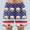 Vatertag – Individuelle Fotohose mit amerikanischer Flagge – Personalisierte Strandshorts