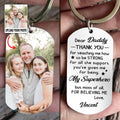 Father's Day - Custom Photo Thank You For Teaching Me How To Be Strong - Personalized Keychain (HJ)