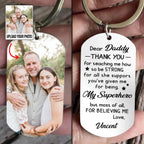 Father's Day - Custom Photo Thank You For Teaching Me How To Be Strong - Personalized Keychain (HJ)
