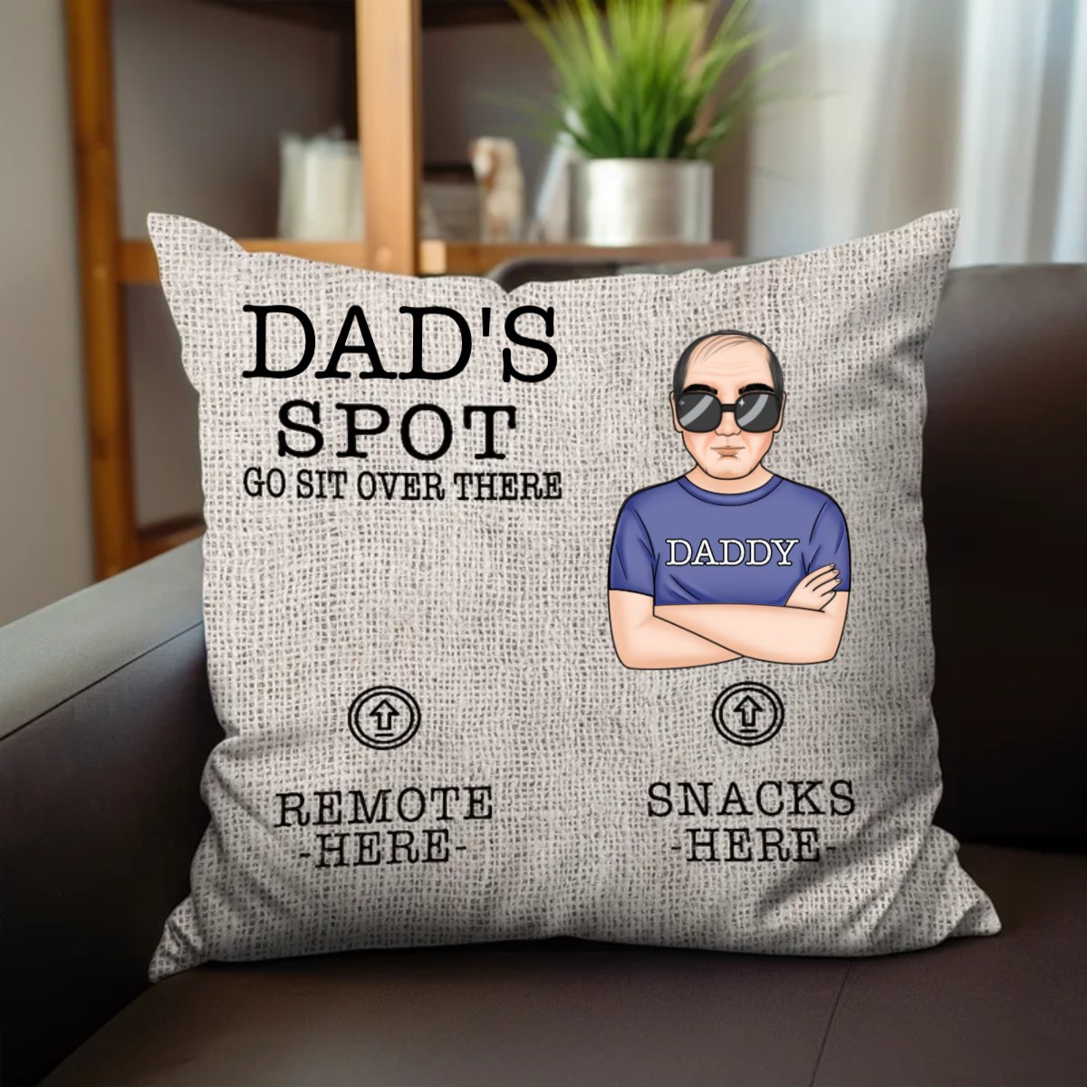 Father's Day - Dad's Spot - Personalized Pillow
