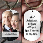 Father's Day - I'll Always Be Your Little Girl Hero - Personalized Stainless Keychain (TL)