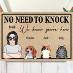 Father's Day - No Need To Knock - Personalized Doormat