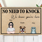 Father's Day - No Need To Knock - Personalized Doormat