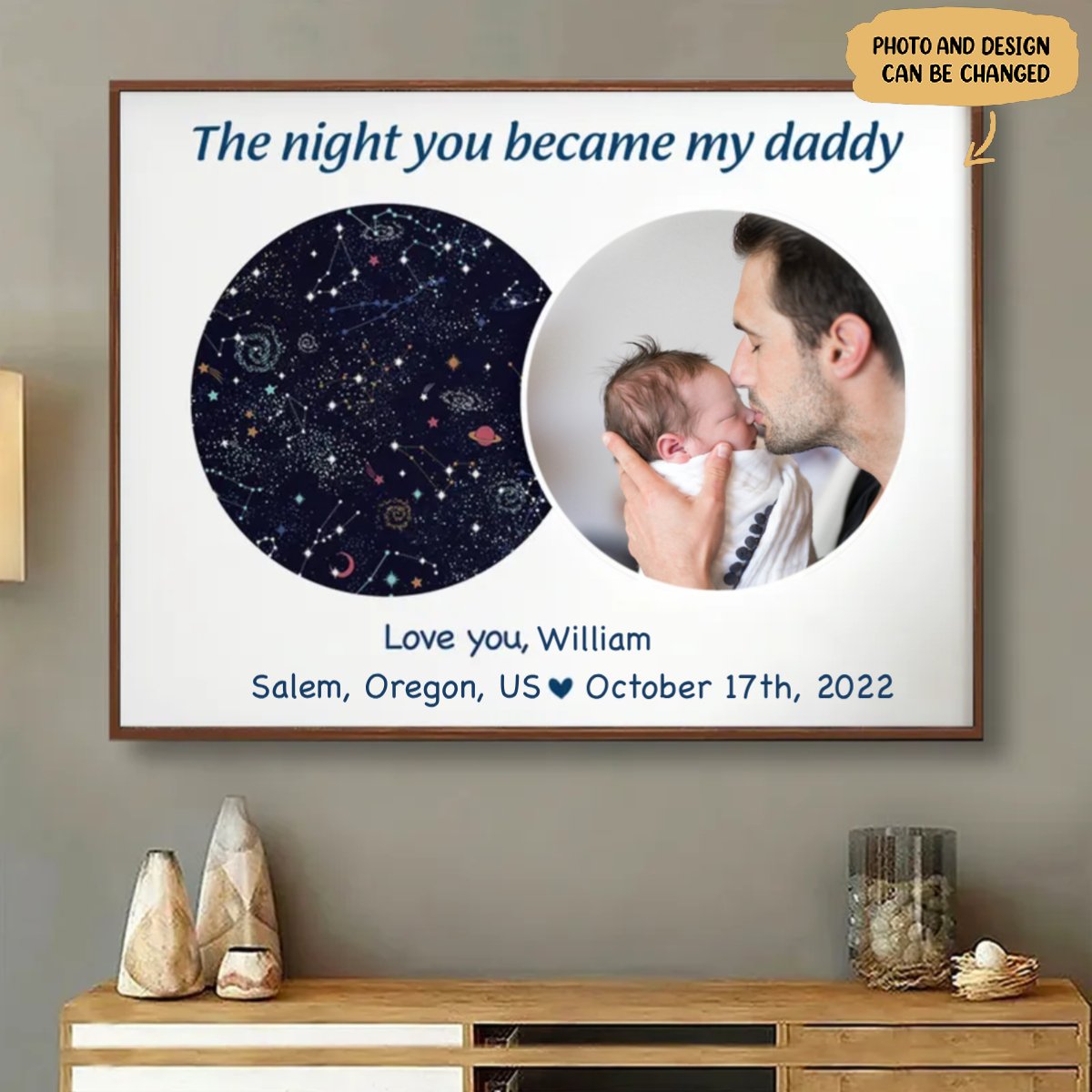 Father's Day - The Night You Became My Daddy - Personalized Poster