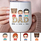 Vatertag – „Vintage Dad“-Titel – Personalisierter Weinbecher