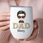 Vatertag – „Vintage Dad“-Titel – Personalisierter Weinbecher
