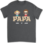 Father's Day- Vintage Papa Title - Personalized T-Shirt
