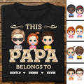Vatertag – Vintage Papa Titel – Personalisiertes T-Shirt (TB)
