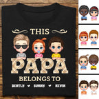 Vatertag – Vintage Papa Titel – Personalisiertes T-Shirt (TB)