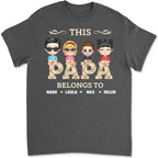 Vatertag – Vintage Papa Titel – Personalisiertes T-Shirt (TB)