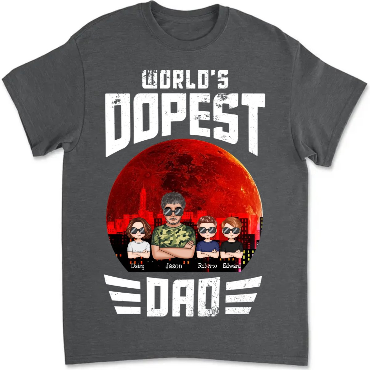 Father's Day - World's Dopest Dad - Personalized T-shirt (LH)