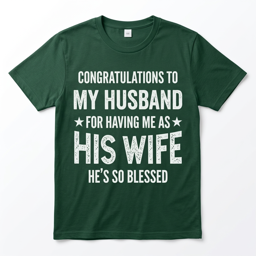 Congratulations to My Husband Funny Wife T-Shirt