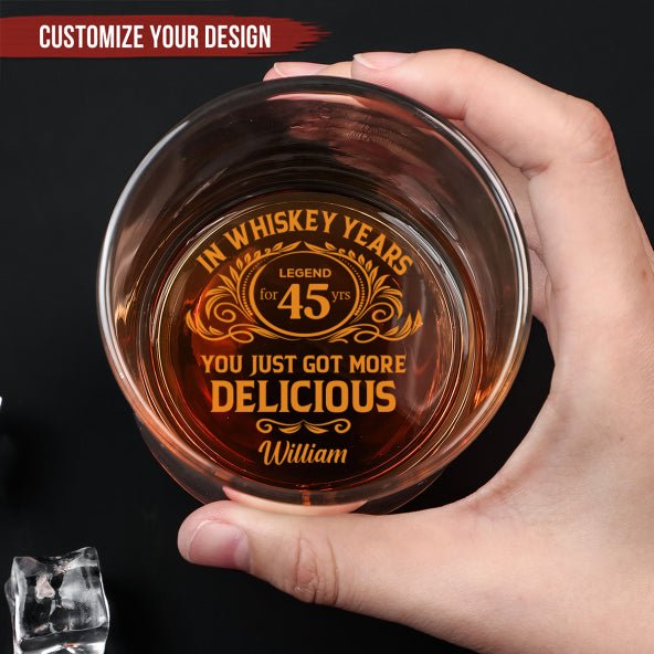 Friends - Birthday You Just Got More Delicious - Personalized Engraved Whiskey Glass