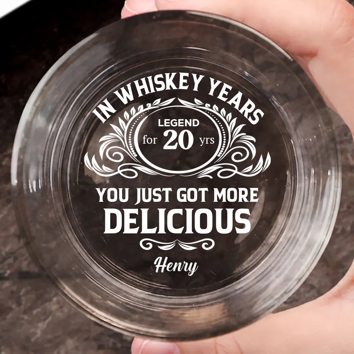 Friends - Birthday You Just Got More Delicious - Personalized Engraved Whiskey Glass