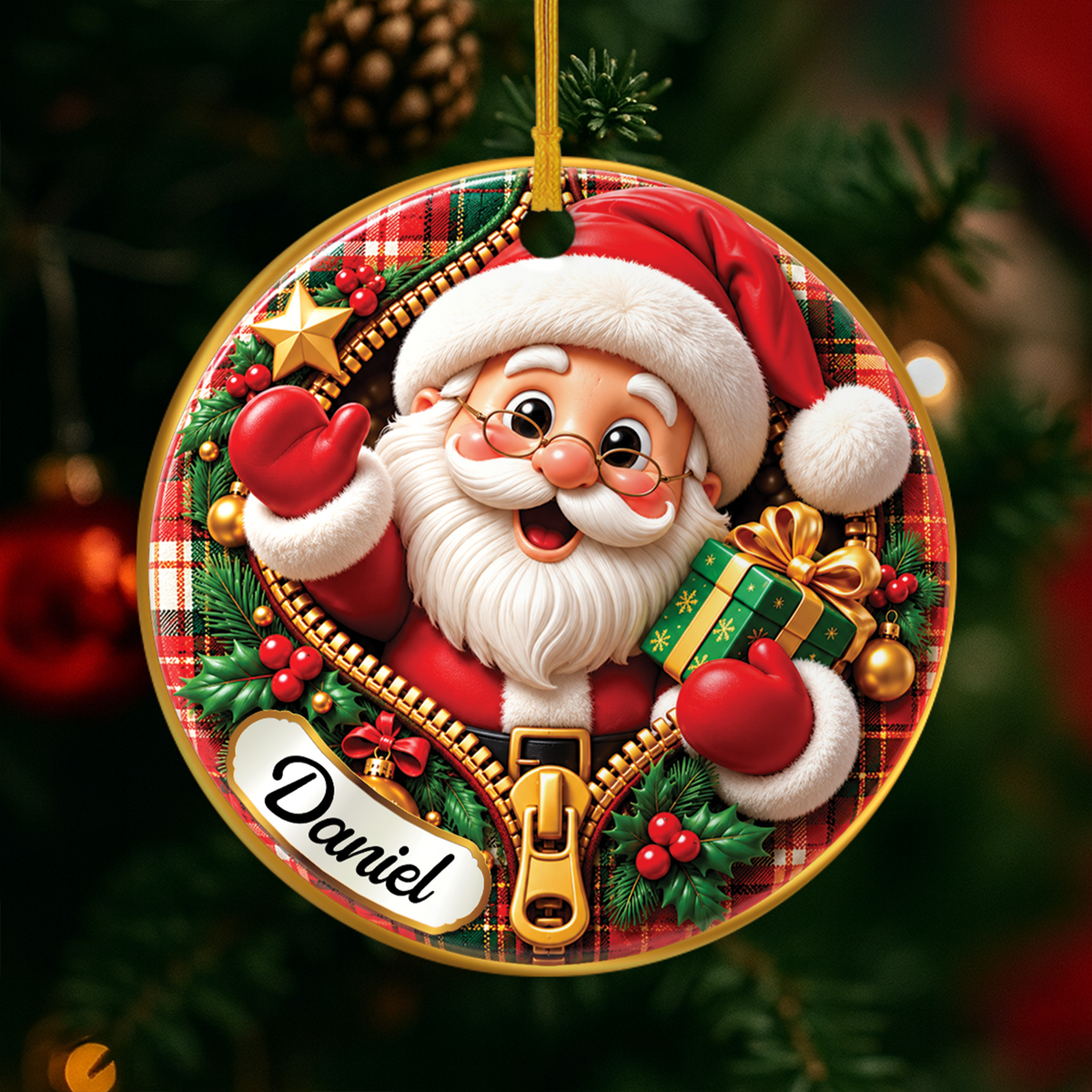 Ihr Text hier - Personalisiertes Acryl-Ornament (Kamin)