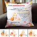 Gift For Daughter Granddaughter Watercolor Ladysnail Pillow - Personalized Pillow