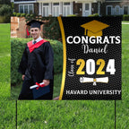 Graduation - Congrats Class of 2024 Custom Image -  Personalized Yard Sign