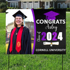 Graduation - Congrats Class of 2024 Custom Image -  Personalized Yard Sign