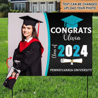 Graduation - Congrats Class of 2024 Custom Image -  Personalized Yard Sign